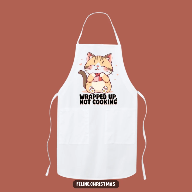 Funny Contented Cat Gift Apron: Hilarious Kitchen Wear for Cat Lovers