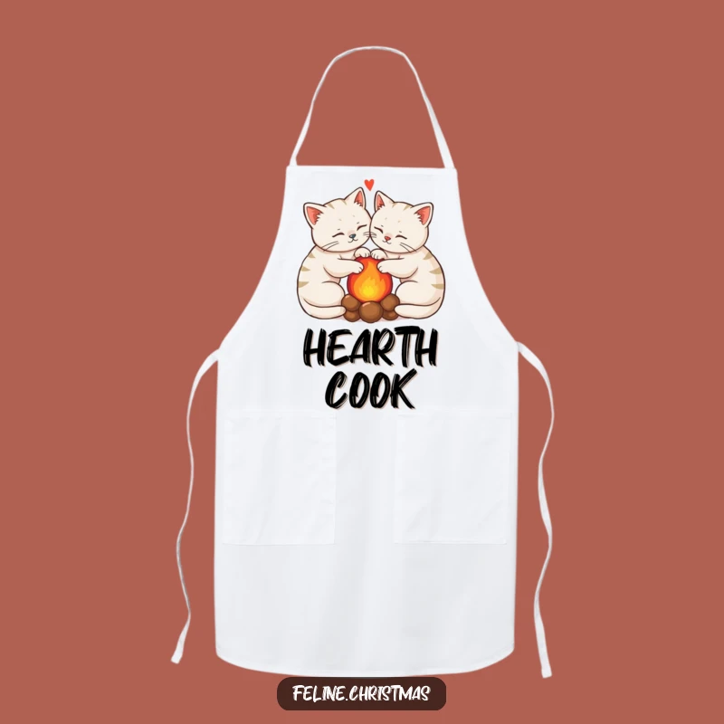 Funny Cozy Cats Hearth Apron: Feline Duo Chef Gift, Kitchen Fun