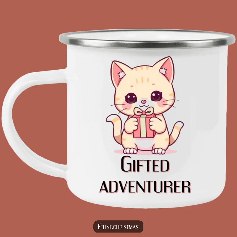 Funny Kawaii Cat Gift Pounce Camping Mug: Outdoor Fun, Fantastic Funny Gift!
