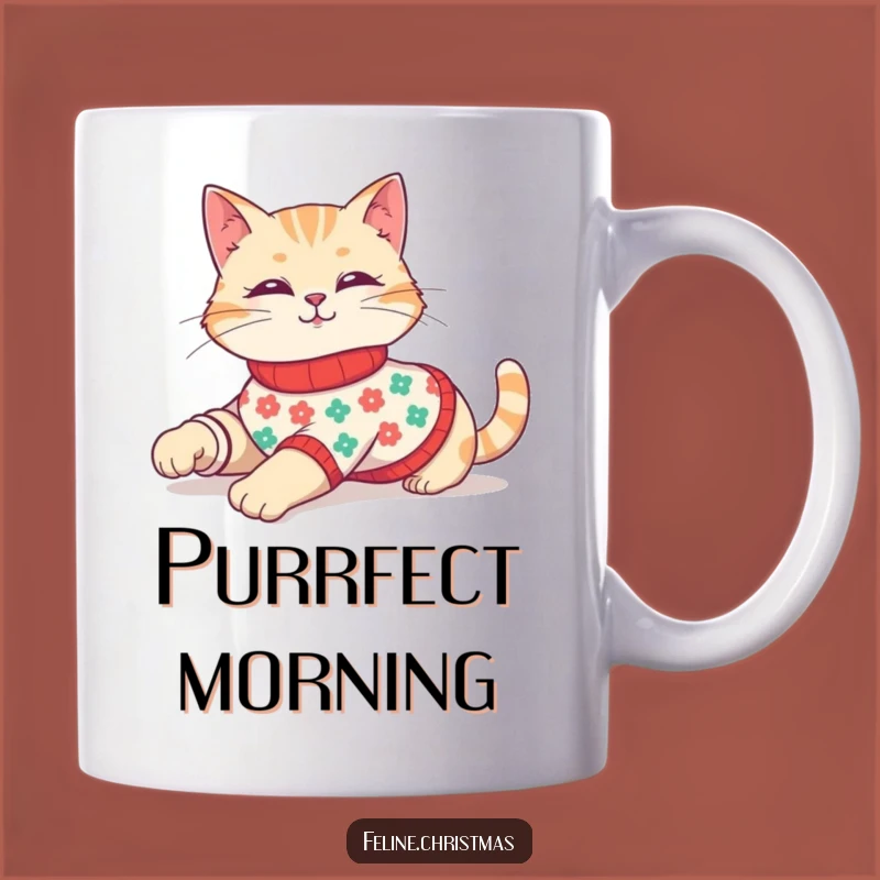 Funny Festive Cat Sweater Mug - Cozy & Hilarious Holiday Pet Gift!