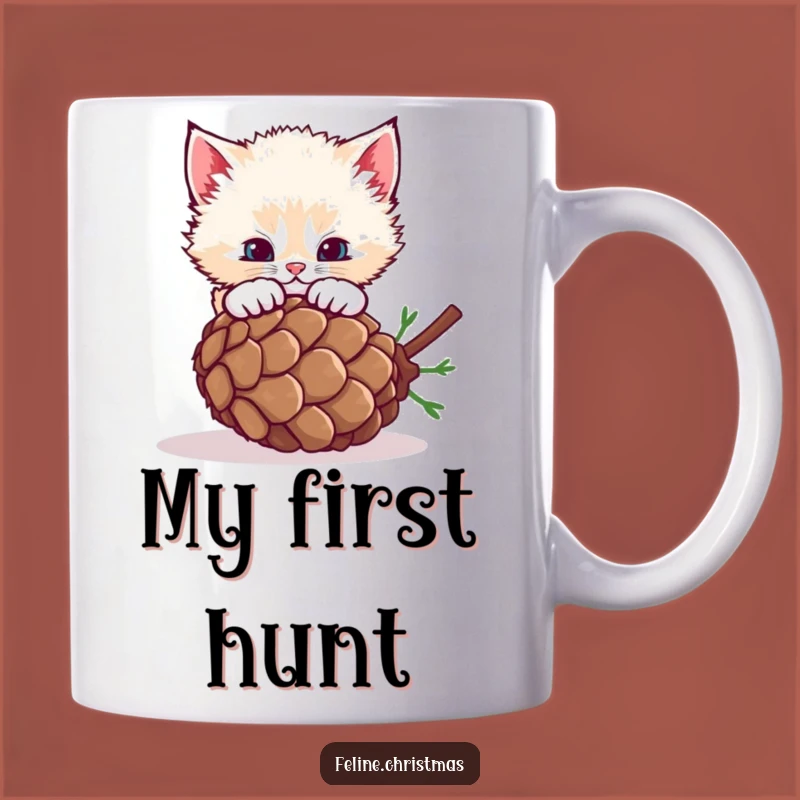 Funny Fluffy Kitten Pinecone Mug - Adorable Pet Humorous Gift