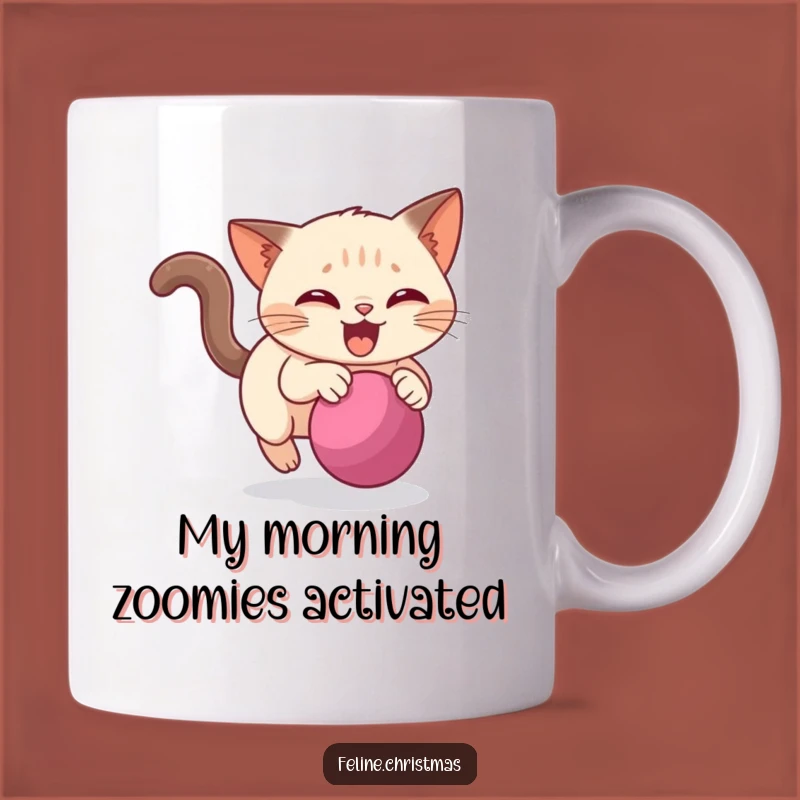 Funny Siamese Cat Bauble Chase Mug - Hilarious Cat Lover Gift