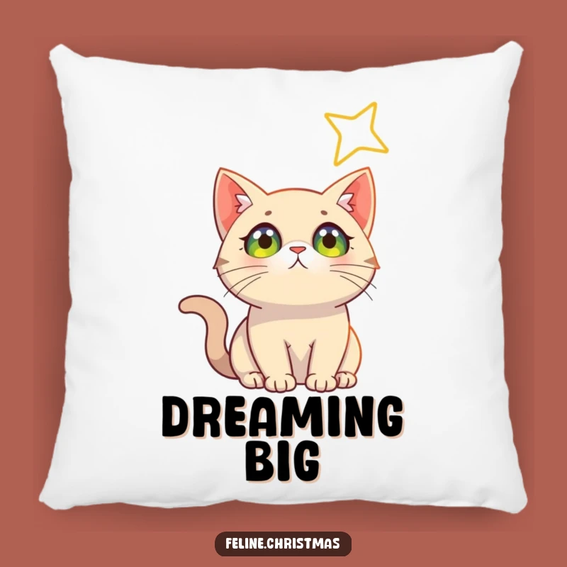 Cozy Funny Cat Star Pillow for Snuggling with Dreams