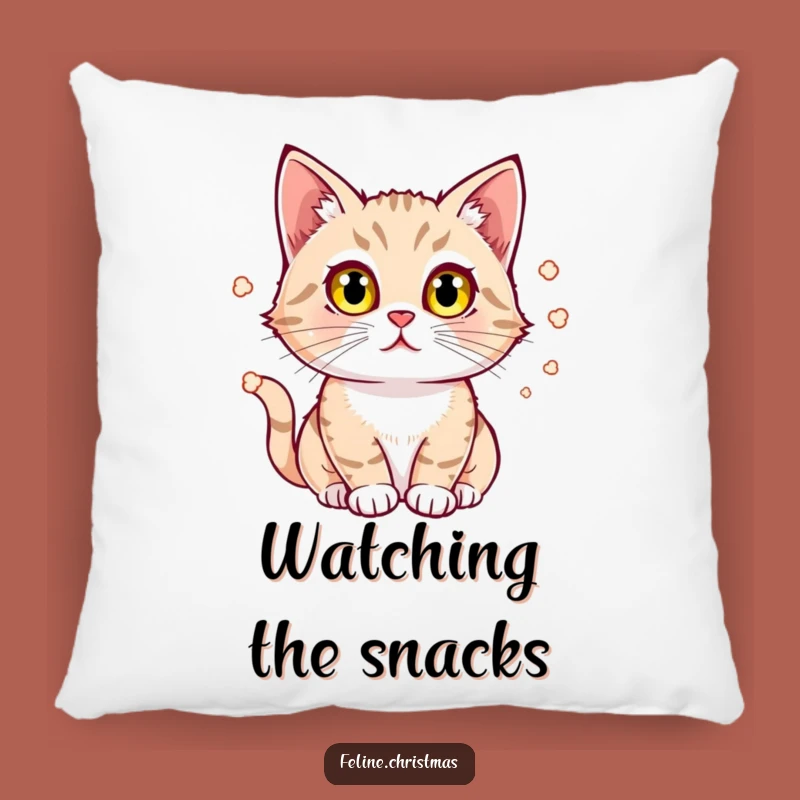 Funny Cat Popcorn Watcher Pillow: Cozy Comfort for Movie Lovers