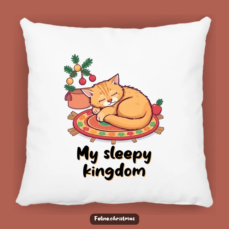 Funny Ginger Cat Sleeping Rug Pillow - Cozy Comfort for Cat Lovers
