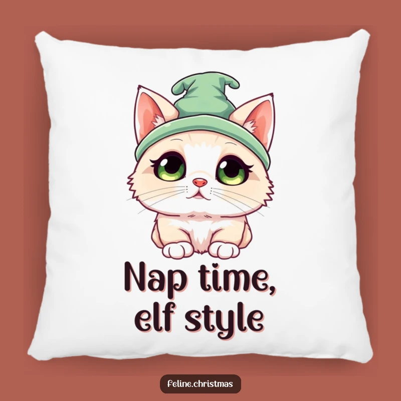 Funny Kawaii Ragdoll Elf Cat Pillow: Cozy Festive Comfort with Hilarious Feline Charm!