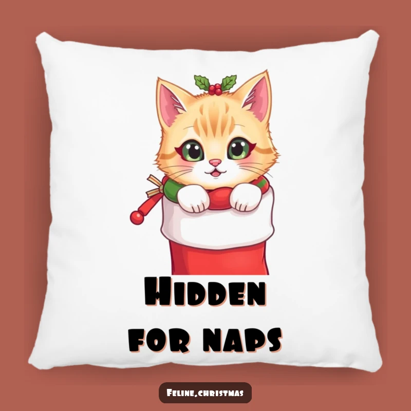 Funny Cat Stocking Pillow: Cozy Peek, Festive Comfort, Hilarious Holiday Gift