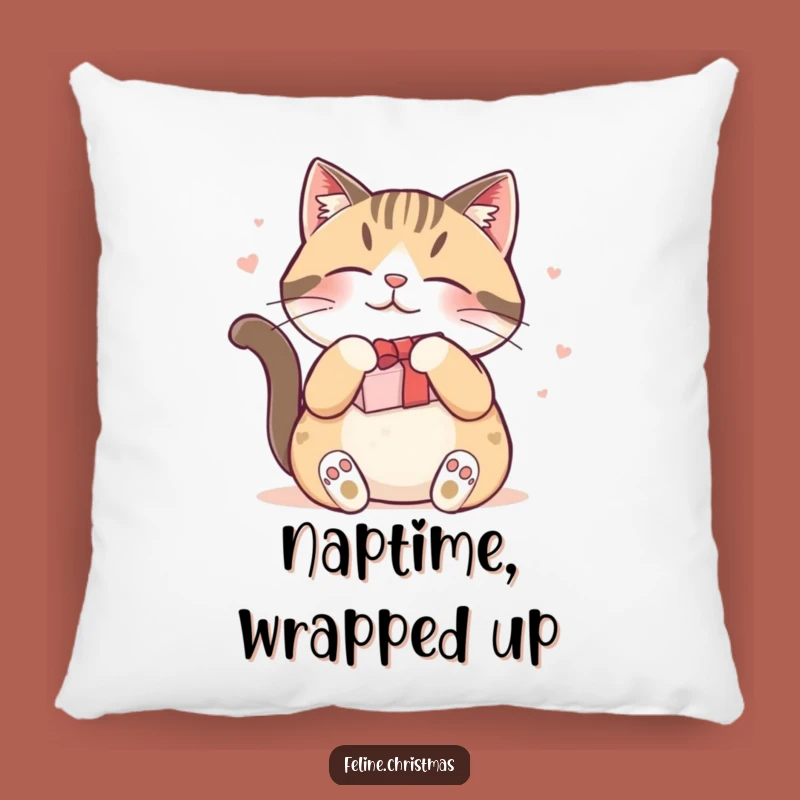 Funny Contented Cat Gift Pillow: Cozy and Hilarious Home Decor Cushion