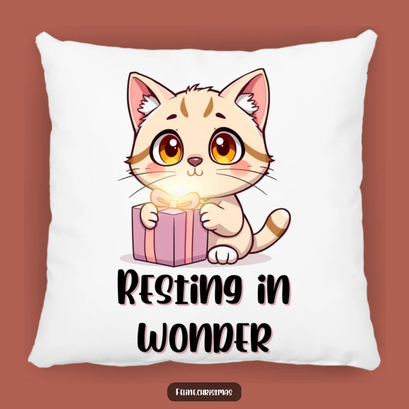 Funny Cat Surprise Pillow: Cozy Comfort with Wide-Eyed Kitty's Astonished Reaction