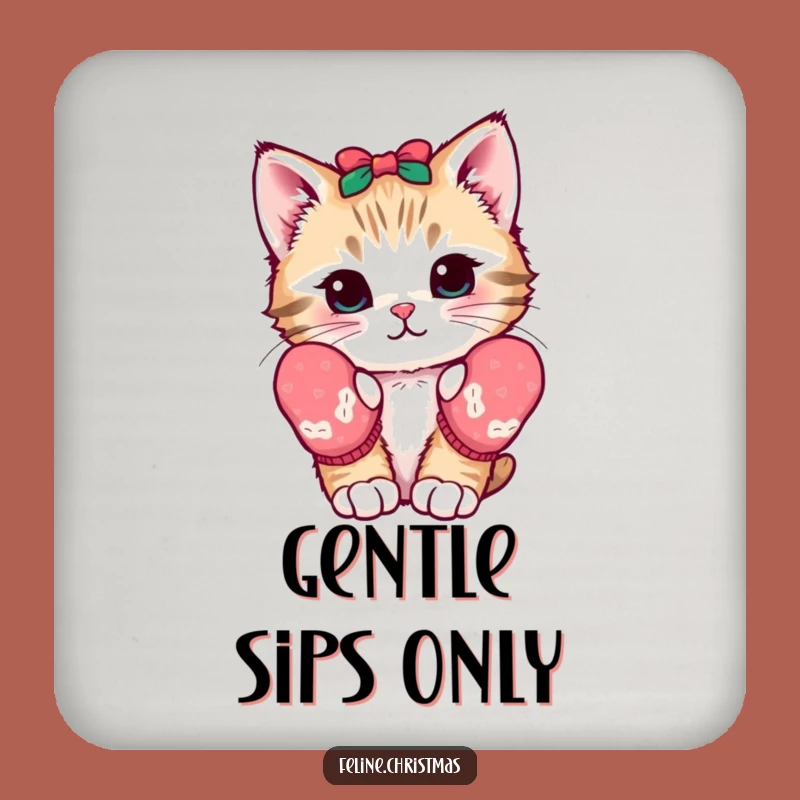 Funny Kawaii Kitten Coaster: Curious Mittens, Cute Table Protection, Adorable Funny Gift