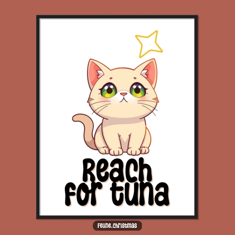 Funny Cat Star Poster Celestial Art for a Whimsical Touch