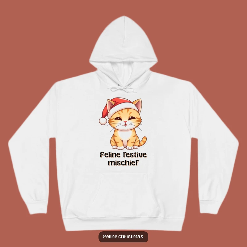 Funny Christmas Cat Hoodie: Cozy Santa Kitten, Purrfectly Warm Funny Holiday Gift