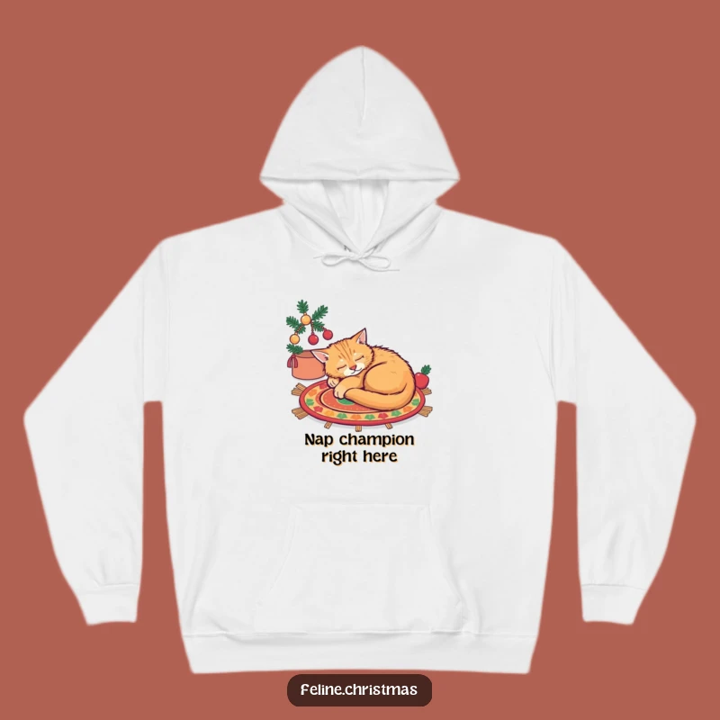 Funny Ginger Cat Sleeping Rug Hoodie - Cozy and Relaxed Pet Gift