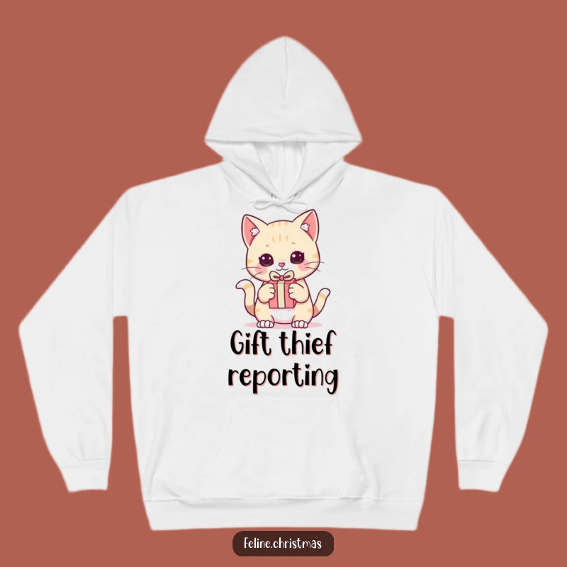 Funny Kawaii Cat Gift Pounce Hoodie: Cozy Playful Spirit, Perfect Funny Gift!