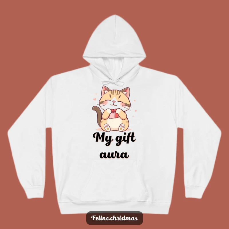 Funny Contented Cat Gift Hoodie: Cozy and Hilarious Holiday Sweatshirt for Cat Lovers