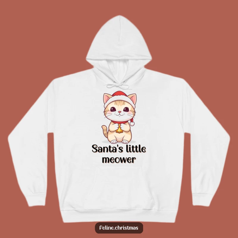 Warm Funny Kawaii Santa Cat Hoodie - Cozy Holiday Feline Gift