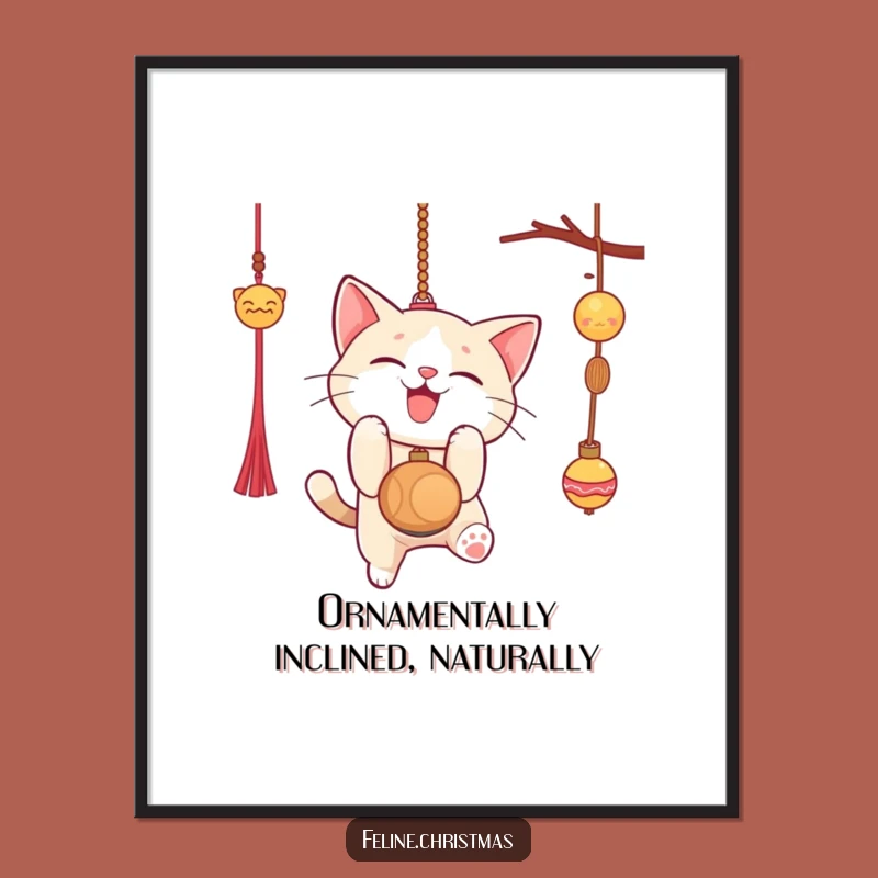 Free Printable Cat Wall Art: Funny Pouncing Feline Downloadable Decor