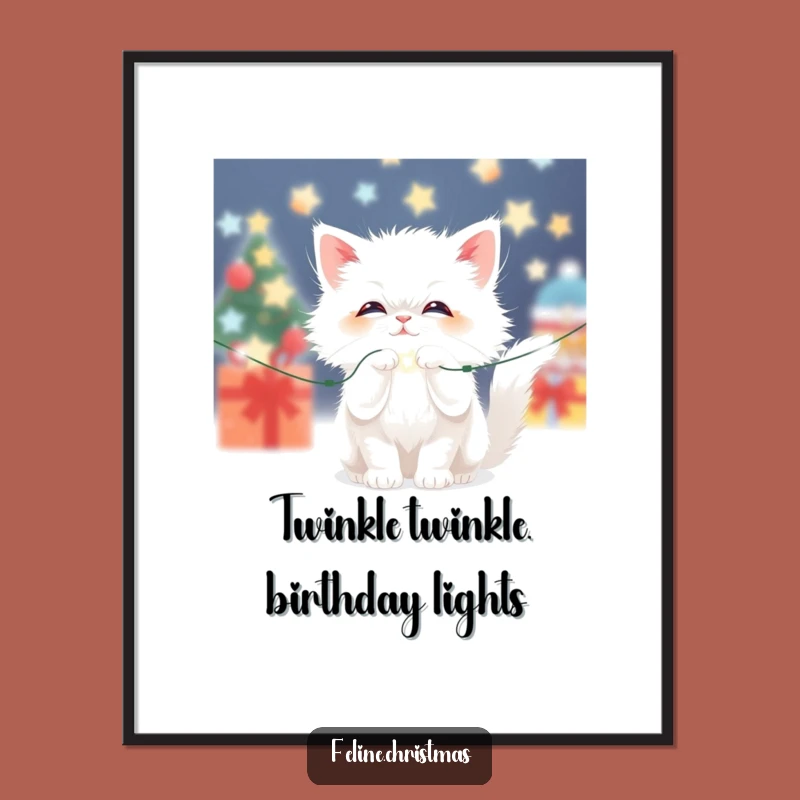 Free Printable Christmas Cat Wall Art: Funny Kitten Decor