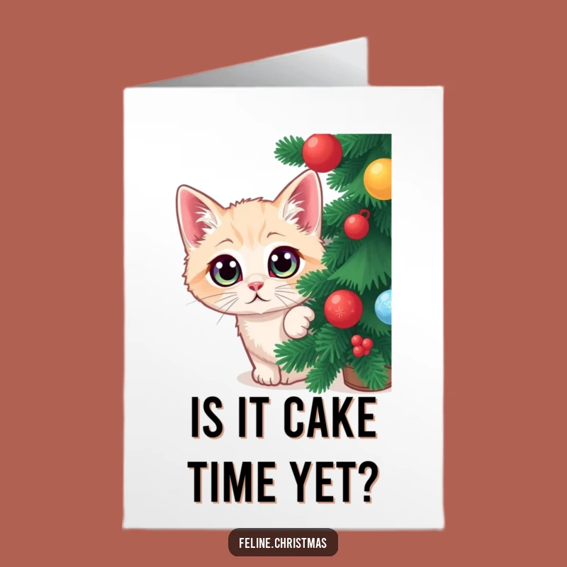 Free Printable Funny Cat Birthday Card: Peeking Kitty Surprise Download