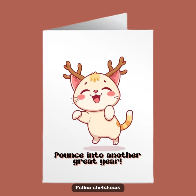 Free Printable Birthday Card: Happy Cat Pounce - Festive DIY Download