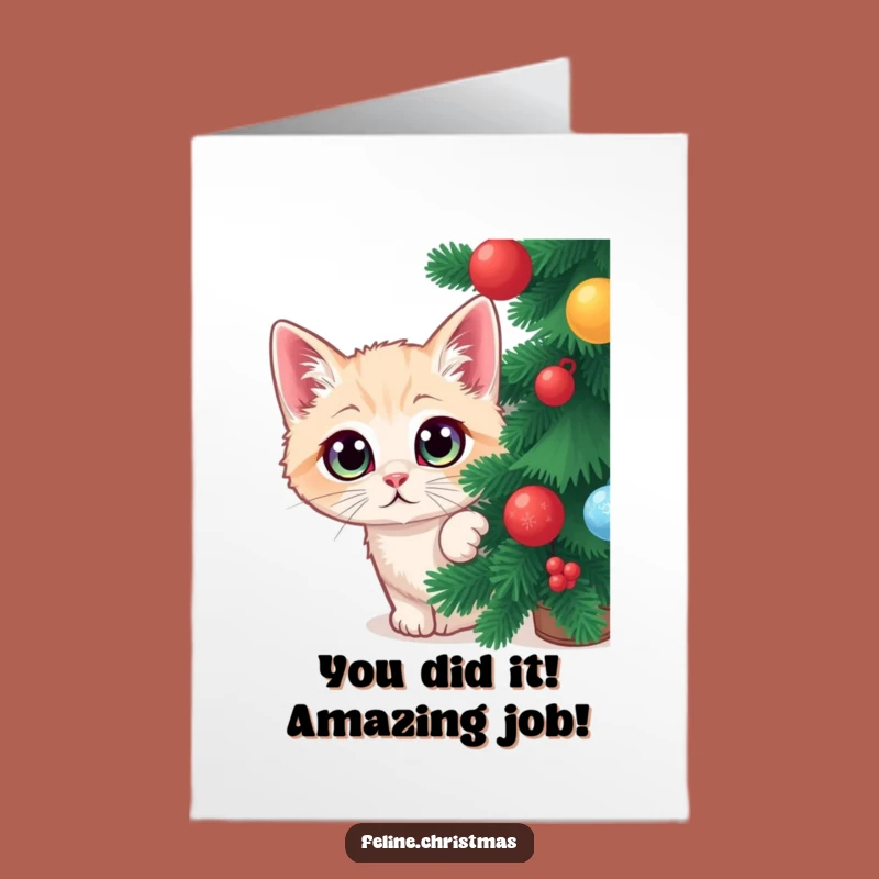 Free Printable Cat Congratulations Card: Wide-Eyed Surprise Download