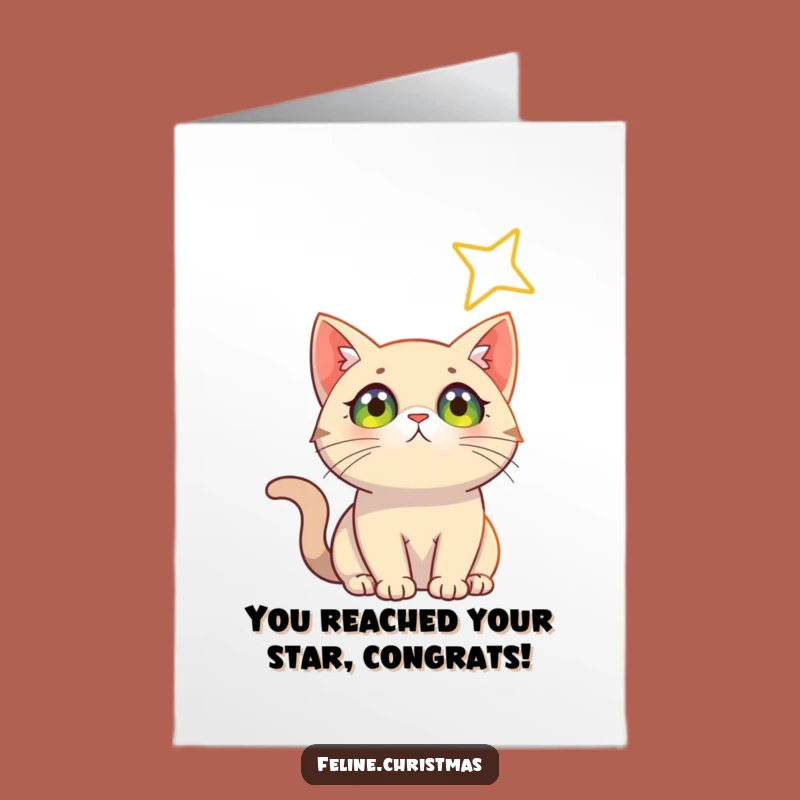 Free Printable Star Cat Congratulations Card - Bright Eyes Achievement Downloadable Gift