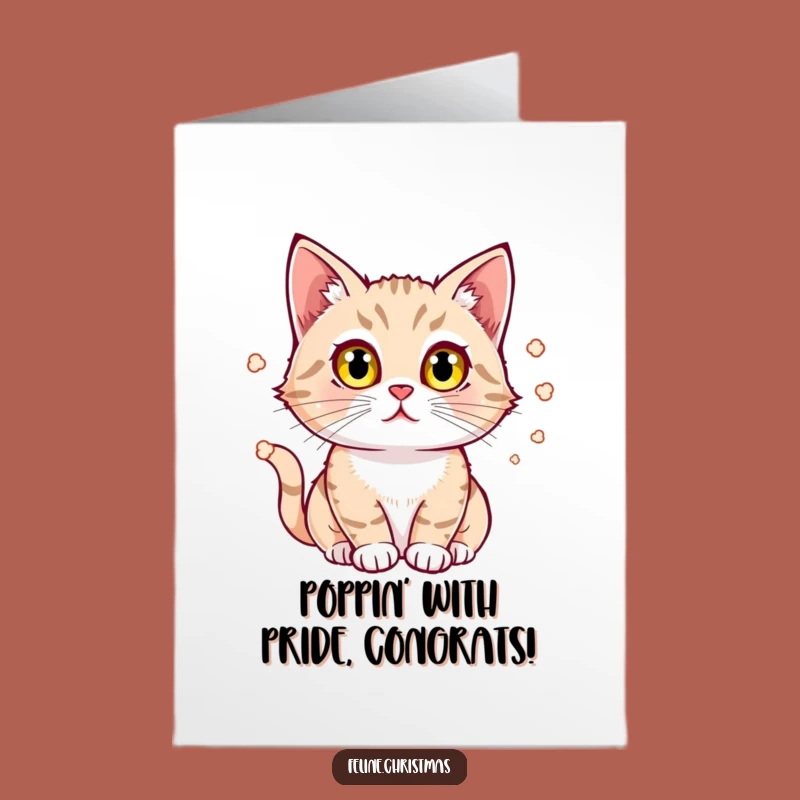 Engaging Free Printable Congrats Card: Cat's Popcorn Watch, Downloadable!