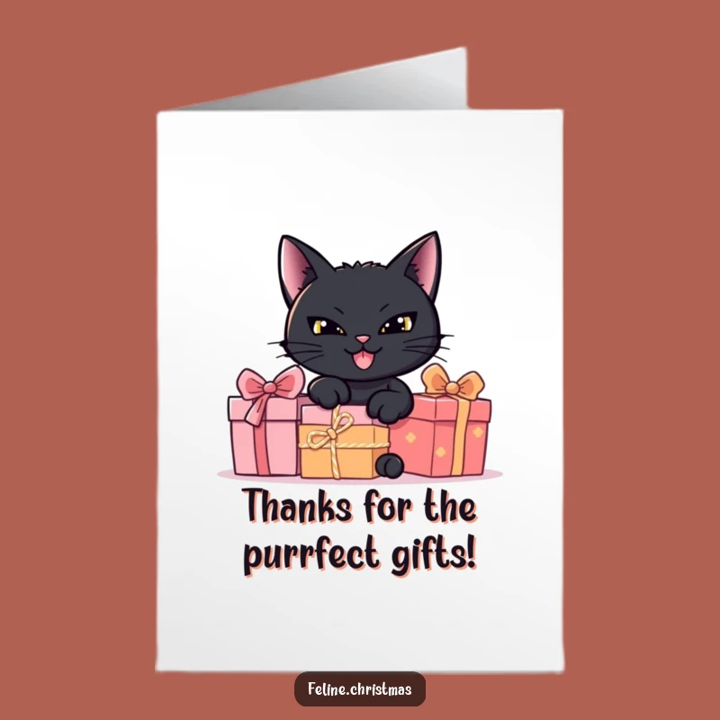 Free Printable Thank You Card: Black Cat Gifts for a Purr-fectly Grateful Note!