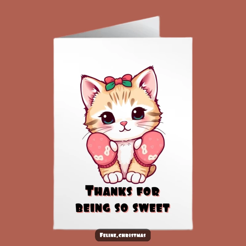 Free Printable Kitten Thank You Card: Adorable Mittens Downloadable Gift