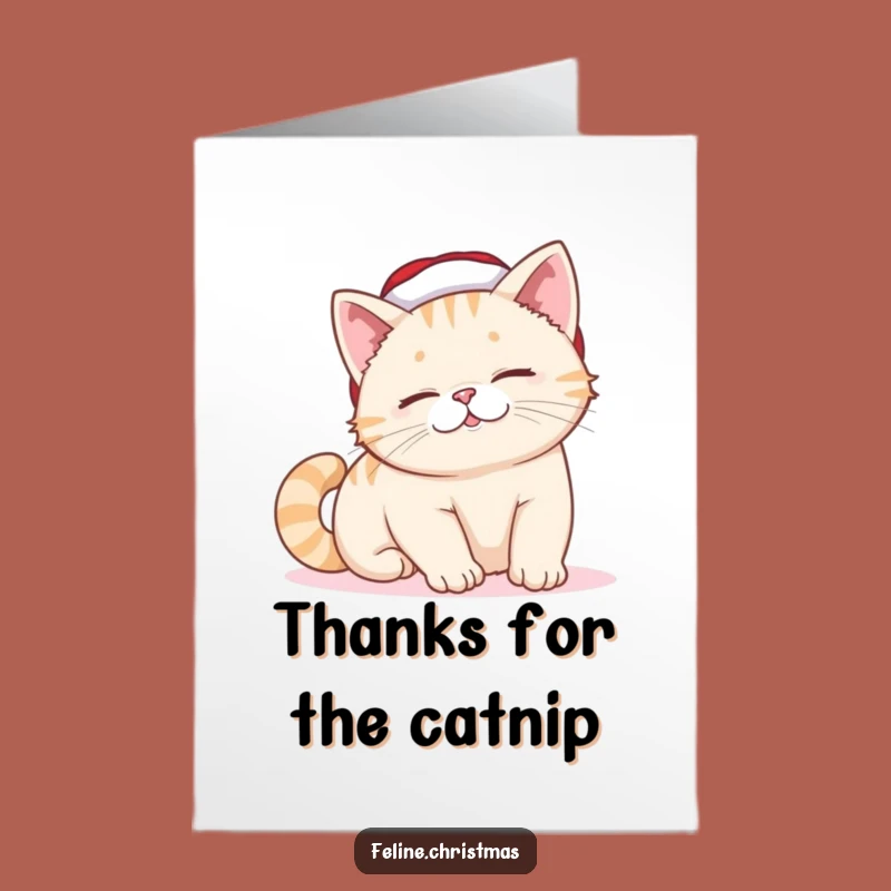 Charming Free Printable Thank You Card: Lazy Santa Cat's Thanks, Easy Downloadable!