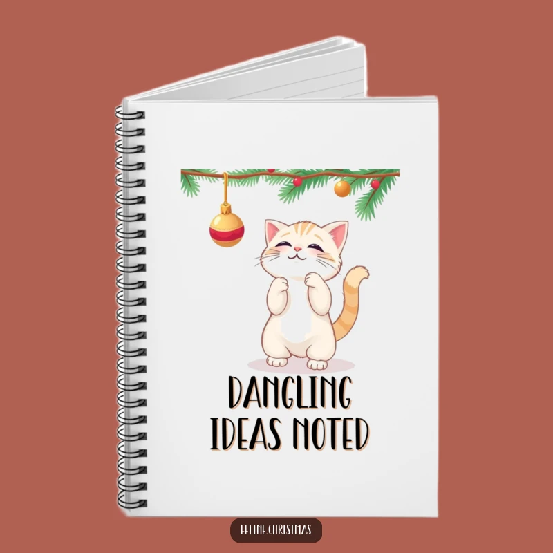 Funny Kawaii Cat Ornament Notebook - Cute Holiday Journal