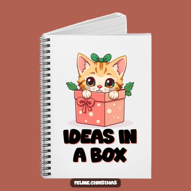 Funny Cat Gift Box Notebook: Festive Journal, Curious Thoughts, Perfect Gift for Writers!