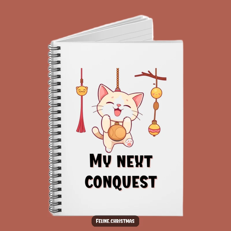 Funny Cat Ornament Notebook: Playful Pounce, Jot Holiday Notes, Hilarious Gift