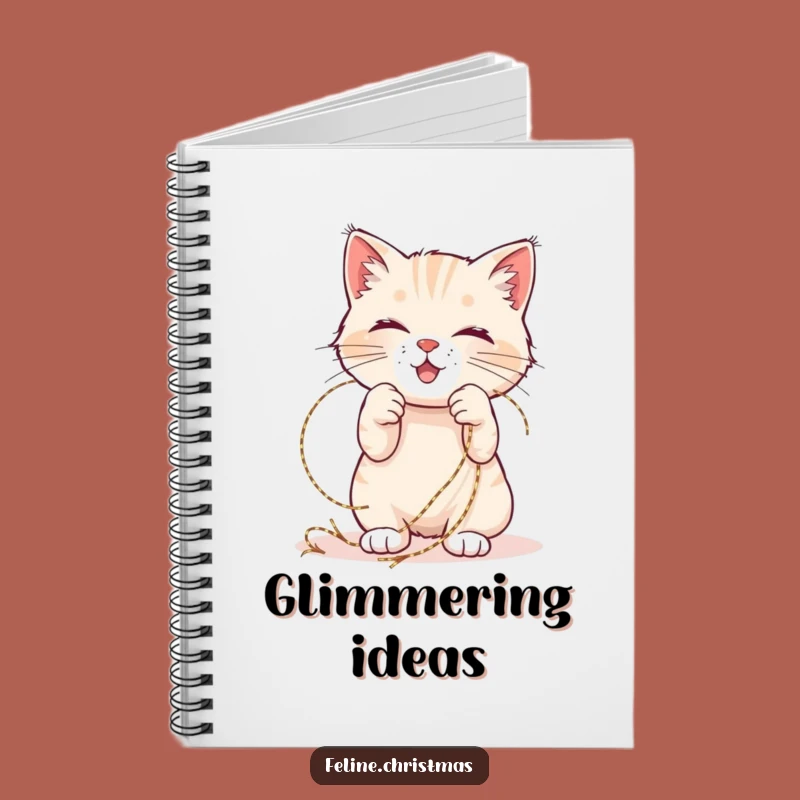 Funny Cat Tinsel Notebook: Playful kitty tangled, a hilarious journal gift.