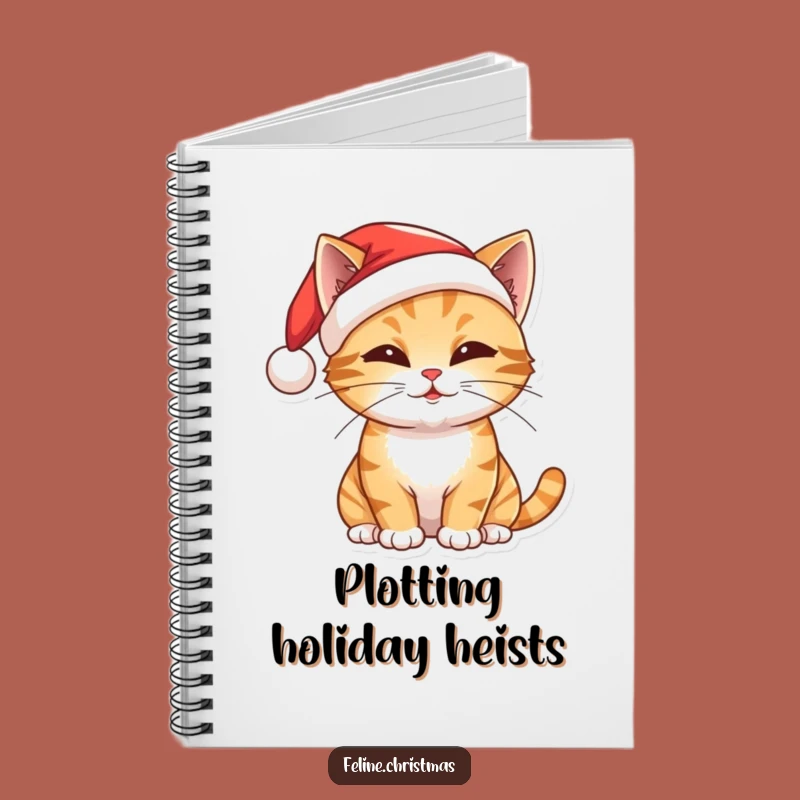 Funny Christmas Cat Notebook: Playful Santa Kitten, Jot Holiday Notes, Funny Gift