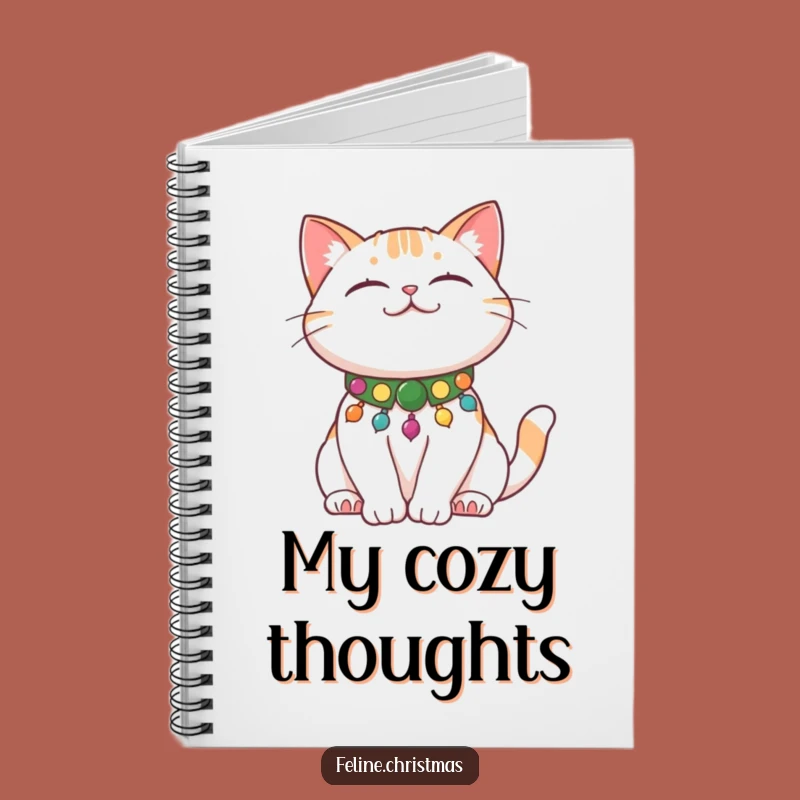 Funny Cat Stretch Notebook: Jot Down Ideas with Content Kitty's Festive Flair