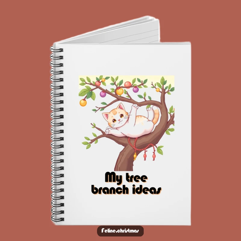 Funny Cat Tree Branch Notebook - Jot Down Relaxed Thoughts