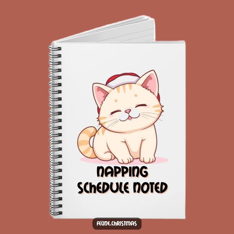 Funny Lazy Cat Santa Hat Notebook: Jot Down Your Cozy Thoughts Hilariously