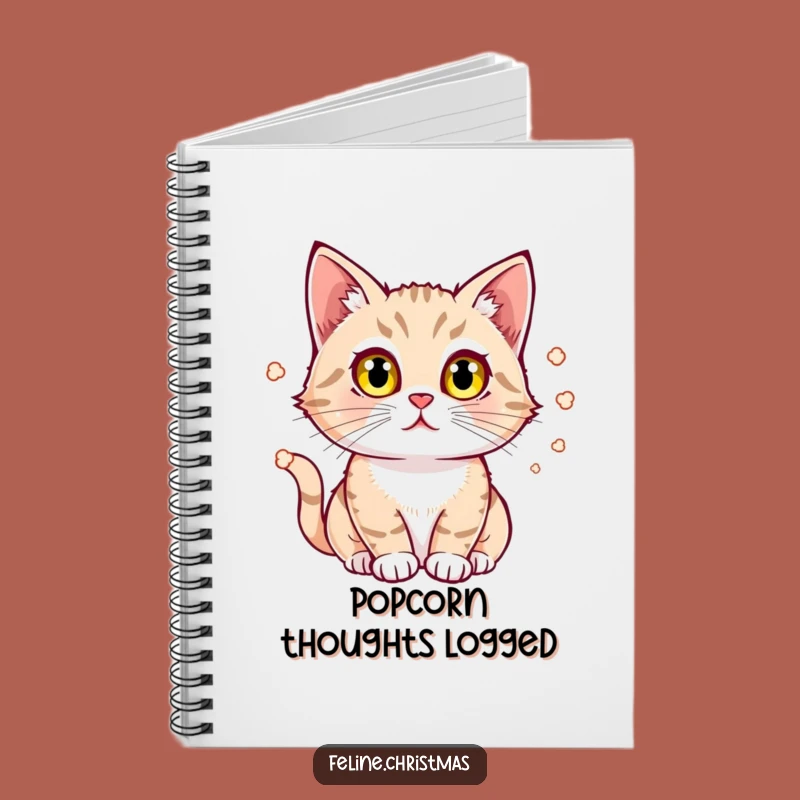 Funny Cat Popcorn Watcher Notebook: Jot Down Your Movie Thoughts