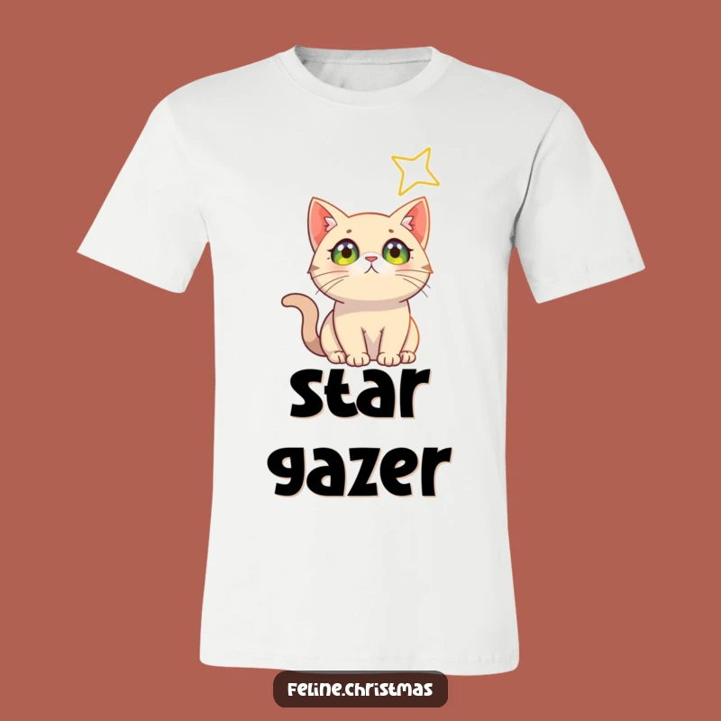 Funny Cat Star Gazer T-Shirt a Celestial Outfit for Dreamers