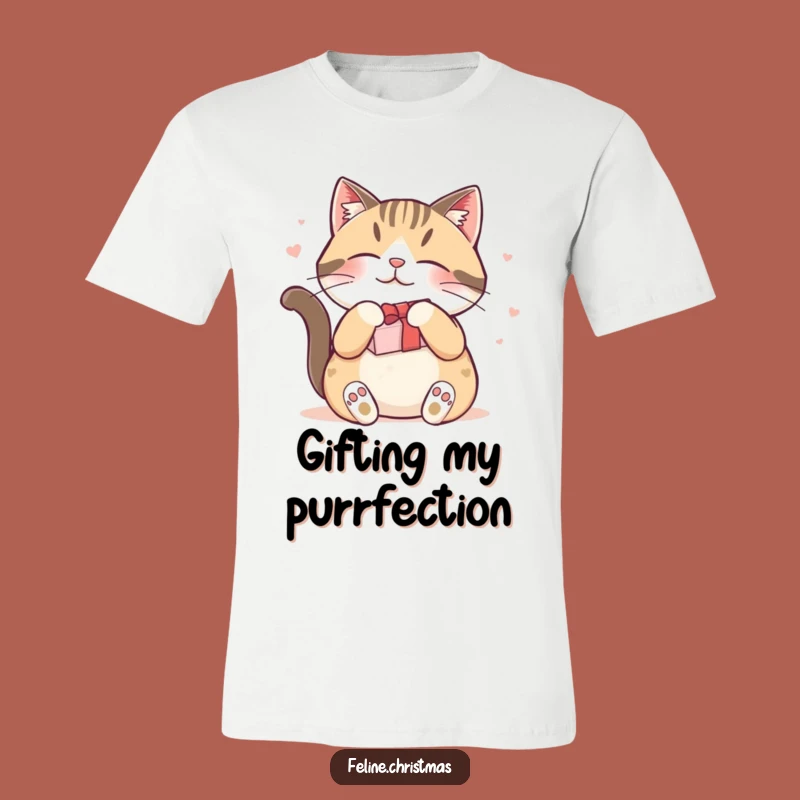 Funny Contented Cat Gift T-Shirt: Hilarious Holiday Shirt for Cat Moms & Dads