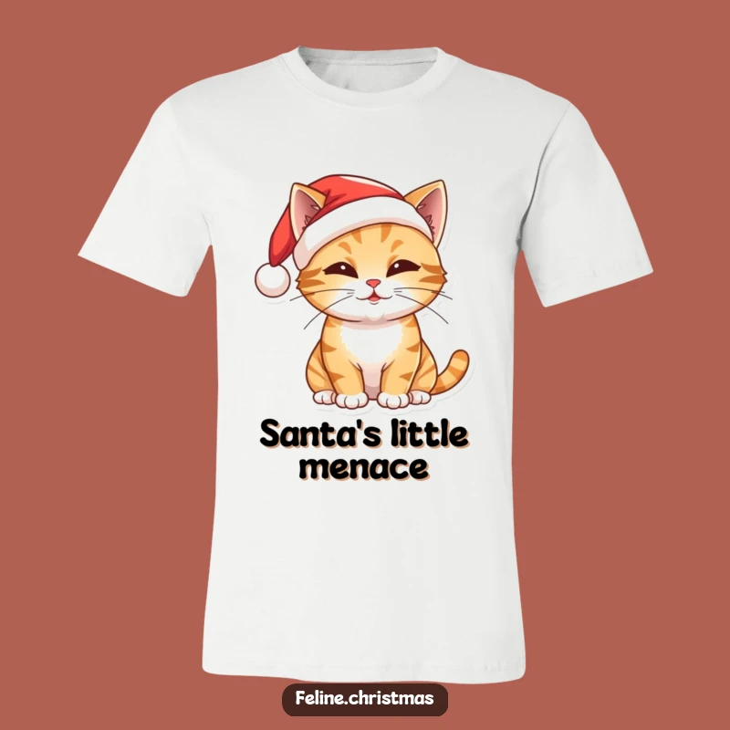 Funny Christmas Cat T-Shirt: Playful Santa Kitten, Festive and Funny Holiday Gift
