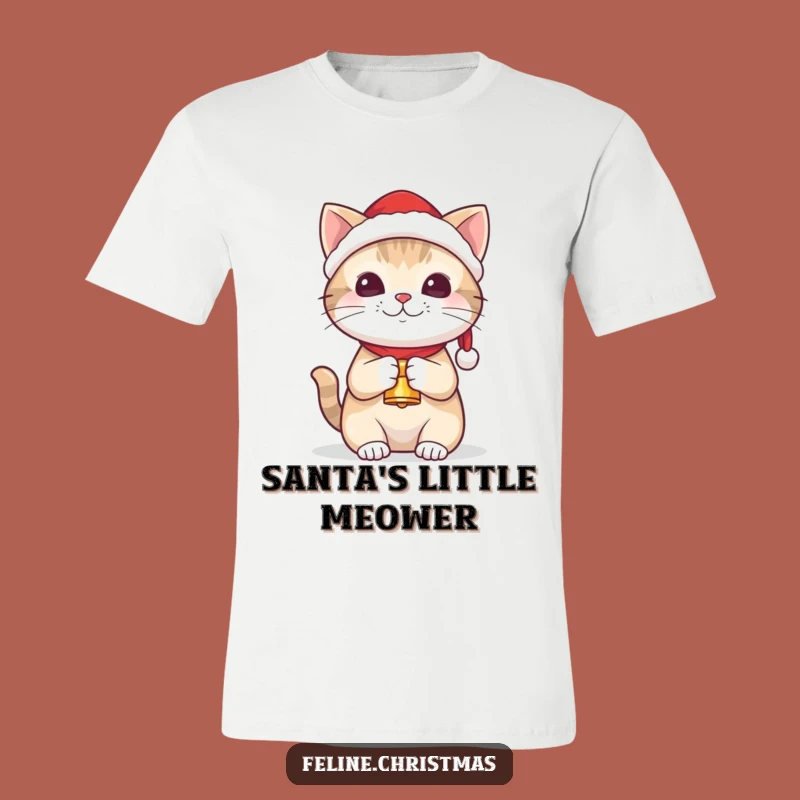 Funny Kawaii Santa Cat T-Shirt - Cute Holiday Kitty Tee