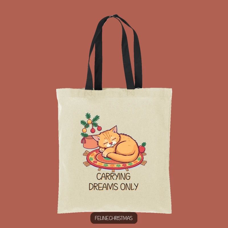 Funny Ginger Cat Sleeping Rug Tote Bag - Carry Your Calmness